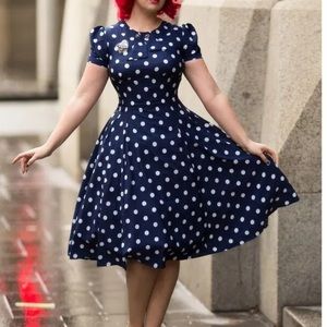 Hell Bunny polka dot madden pin up dress